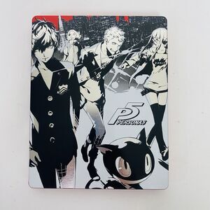 Persona 5 SteelBook Case Only Red Black Limited Ed Art Cover Atlus Sega No Game
